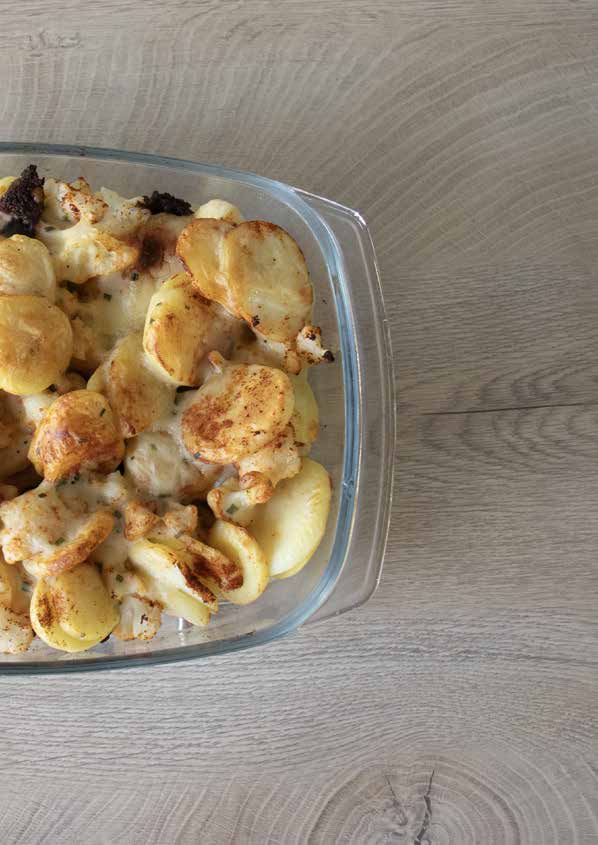 Bloemkool chorizo ovenschotel