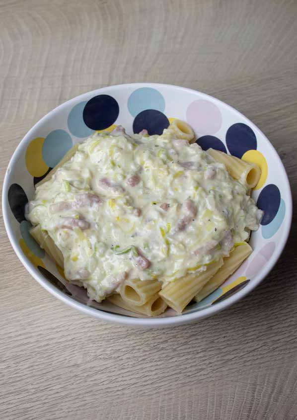 Pasta met romige preisaus