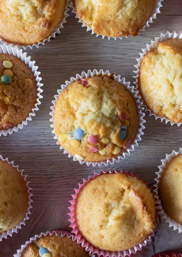 Vanille- en confetti cupcakes